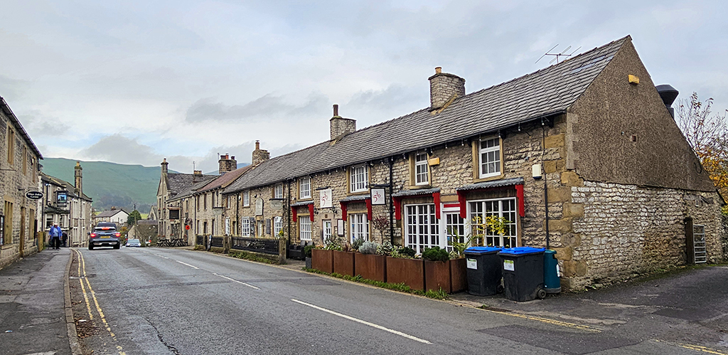 Castleton village row of houses