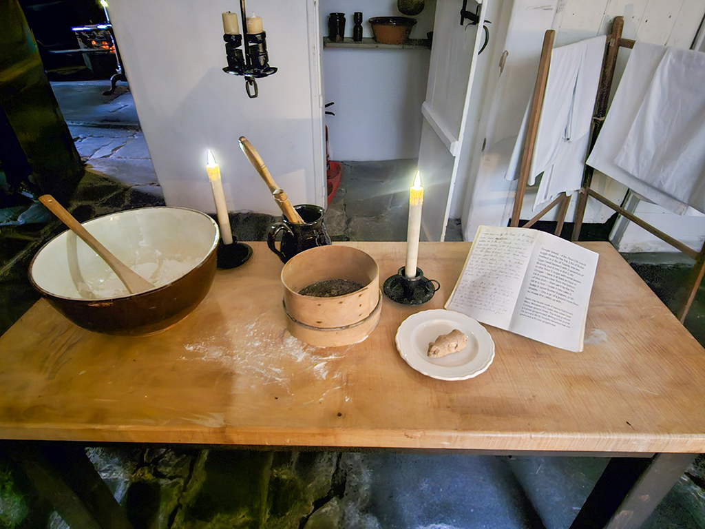 Dove Cottage kitchen baking gingerbread