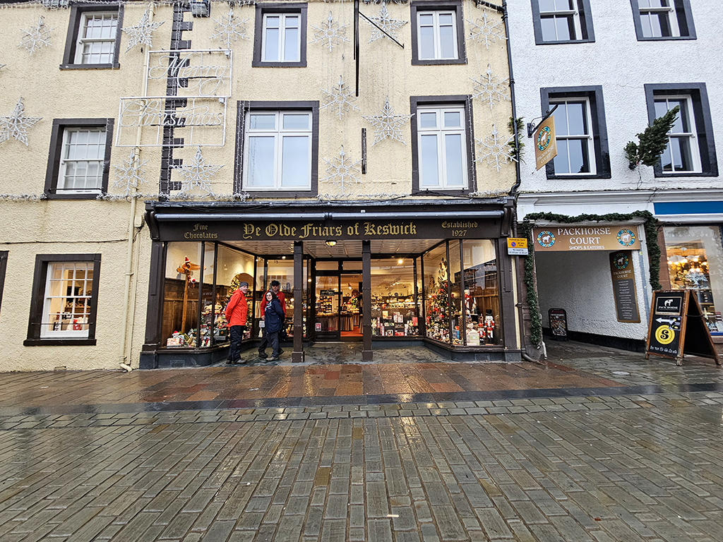 Ye Olde Friars, Keswick.  Sweet shop started in 1927, still run by the same family.