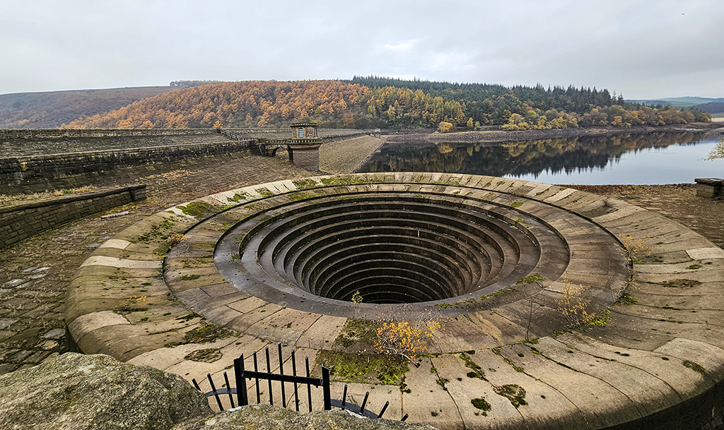 Ladybower dam overflow