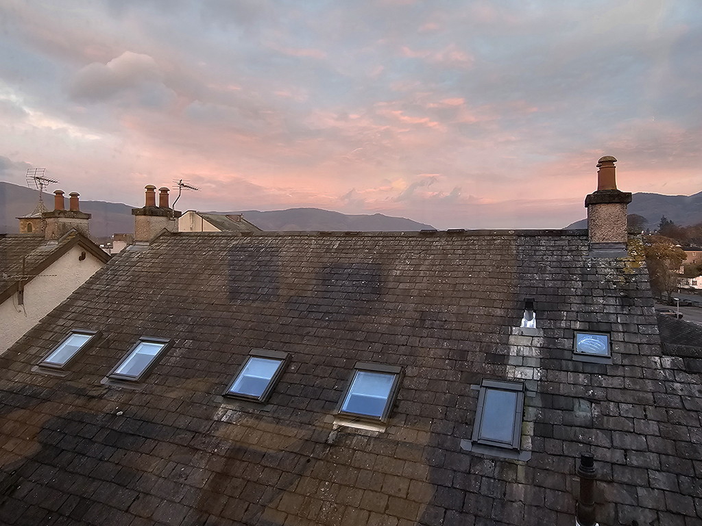 Keswick, sunrise over the rooftops